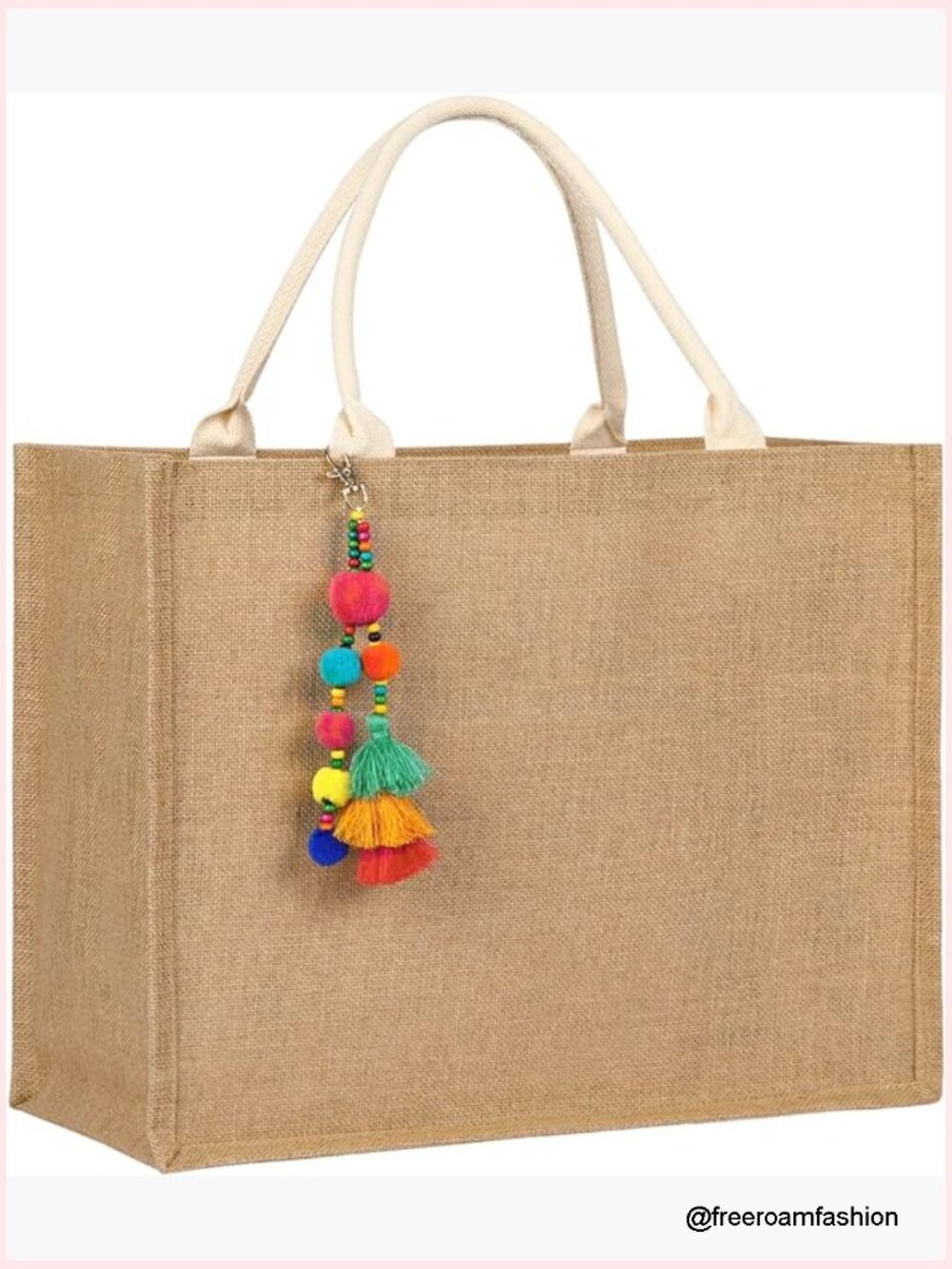 Large Woven Straw Beach Tote Bag Waterproof Foldable Travel Bag